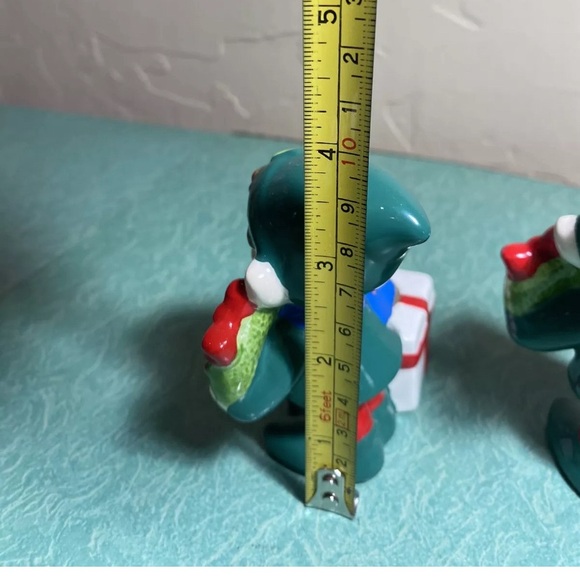 Vintage 60's MCM Napco Ceramic Christmas Elf Candle Holders Decor 1253 Japan - Picture 5 of 8